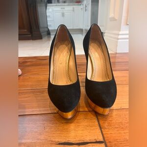 Charlotte Olympia Elegant Black Platform Heels. Will make any outfit pop!